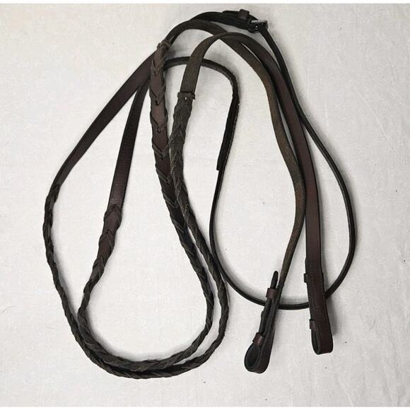 Pony Bridle English with Flash & Reins High Quality Leather Braided - Picture 4 of 7